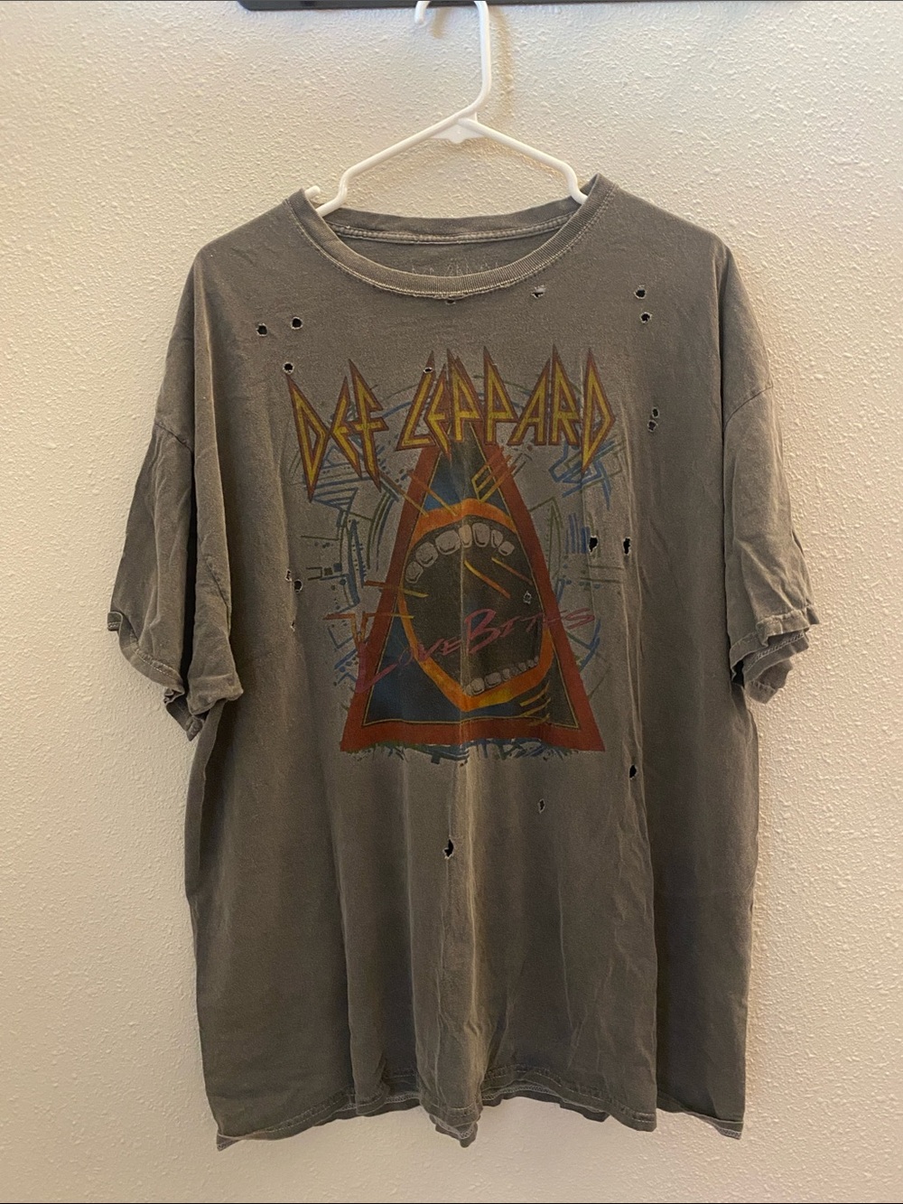 Urban Outfitters Def Leppard Graphic Tee in Faded Gray